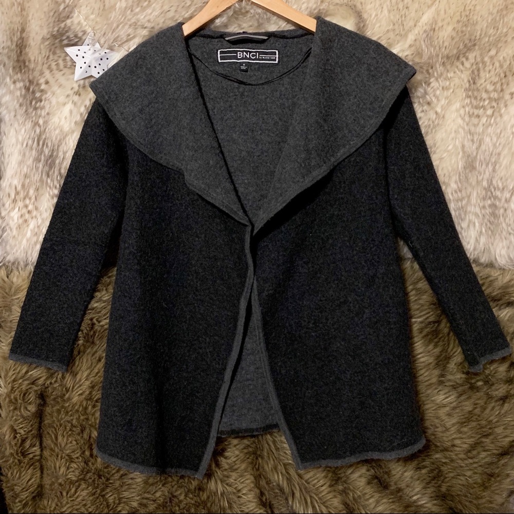 BNCI by Blanc Noir Wool Blend Cardigan Sweater